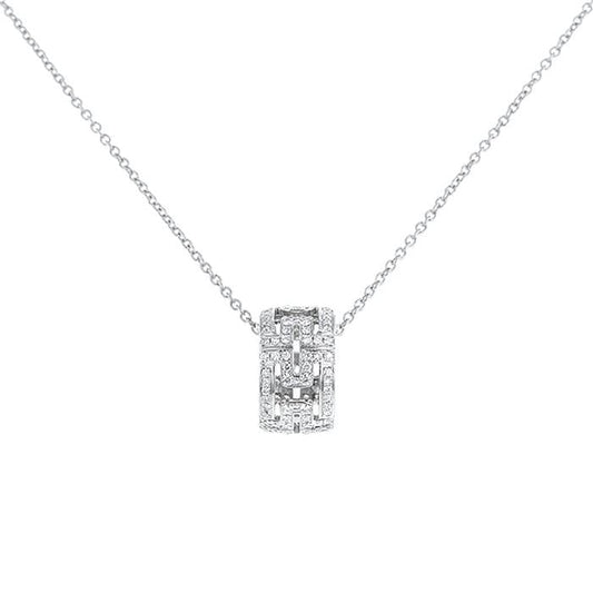 [Vintora]PARENTESI NECKLACE SILVER DIAMOND