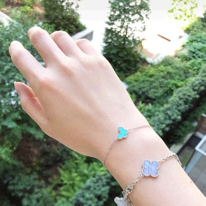 [Vintora]BRACELET PAPILLON TURQUOISE PAPILLON ARGENT