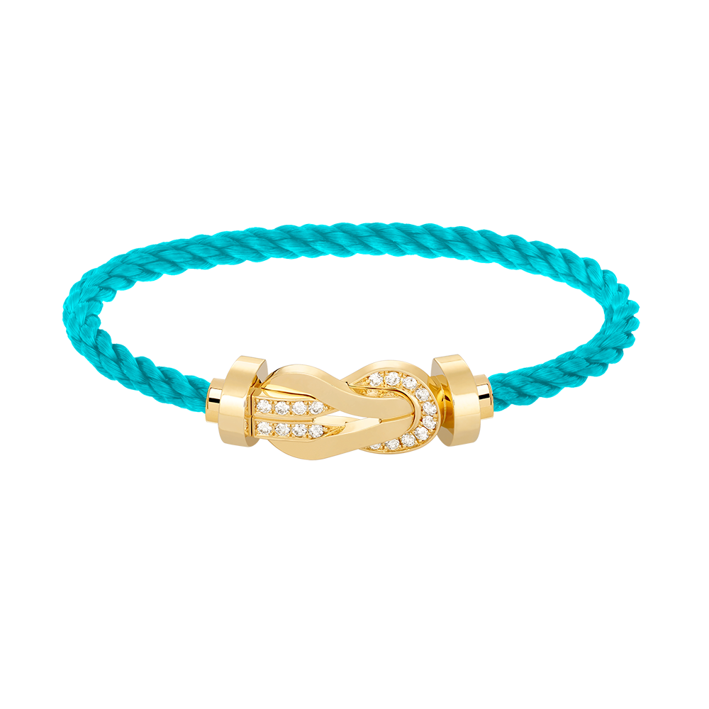 [Vintora]CHANCE LARGE 8 FIGURE BUCKLE HALF DIAMOND BRACELET GOLD