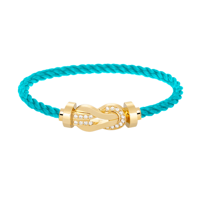 [Vintora]CHANCE LARGE 8 FIGURE BUCKLE HALF DIAMOND BRACELET GOLD