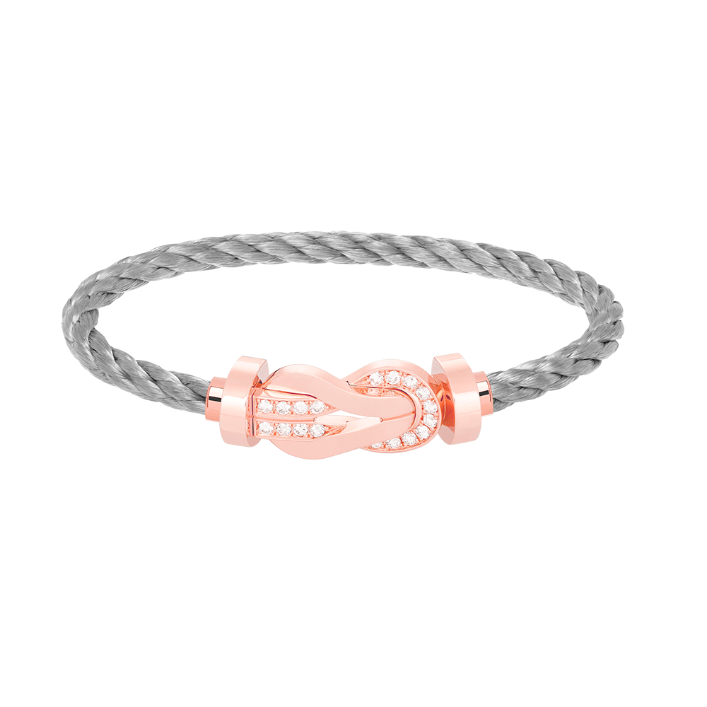 [Vintora]CHANCE LARGE 8 FIGURE BUCKLE HALF DIAMOND BRACELET ROSE GOLD