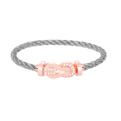 [Vintora]CHANCE LARGE 8 FIGURE BUCKLE HALF DIAMOND BRACELET ROSE GOLD