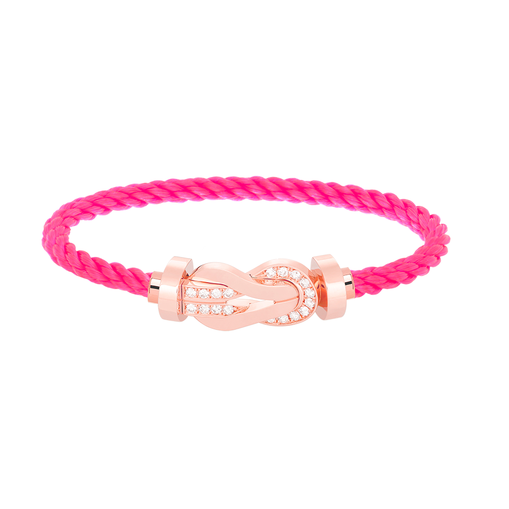 [Vintora]CHANCE LARGE 8 FIGURE BUCKLE HALF DIAMOND BRACELET ROSE GOLD