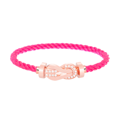 [Vintora]CHANCE LARGE 8 FIGURE BUCKLE HALF DIAMOND BRACELET ROSE GOLD