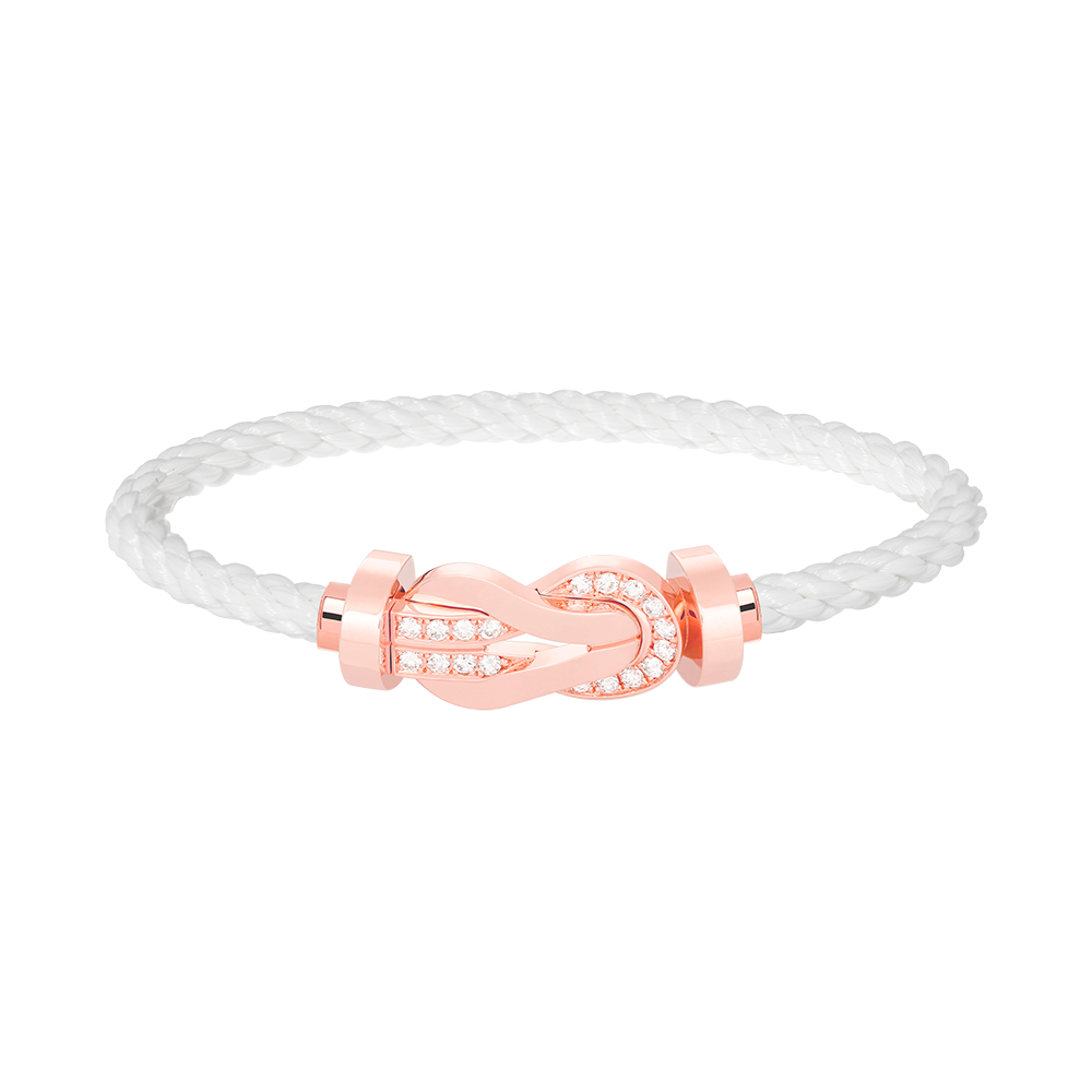 [Vintora]CHANCE LARGE 8 FIGURE BUCKLE HALF DIAMOND BRACELET ROSE GOLD