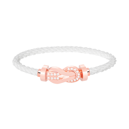 [Vintora]CHANCE LARGE 8 FIGURE BUCKLE HALF DIAMOND BRACELET ROSE GOLD