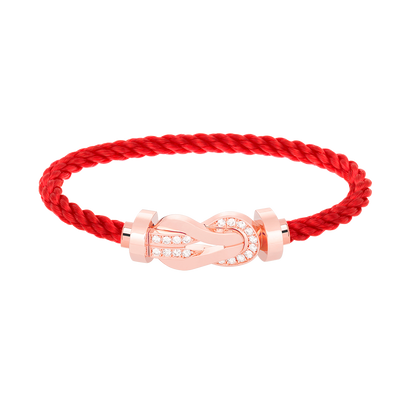 [Vintora]CHANCE LARGE 8 FIGURE BUCKLE HALF DIAMOND BRACELET ROSE GOLD