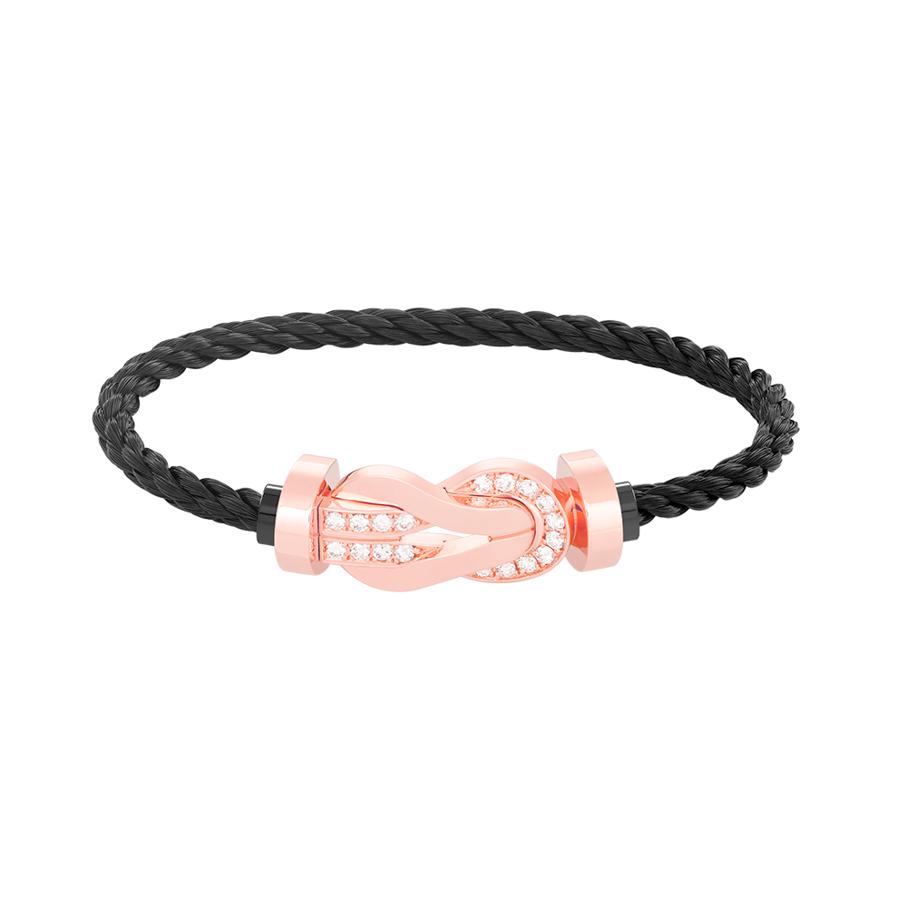 [Vintora]CHANCE LARGE 8 FIGURE BUCKLE HALF DIAMOND BRACELET ROSE GOLD
