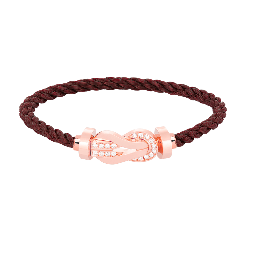 [Vintora]CHANCE LARGE 8 FIGURE BUCKLE HALF DIAMOND BRACELET ROSE GOLD