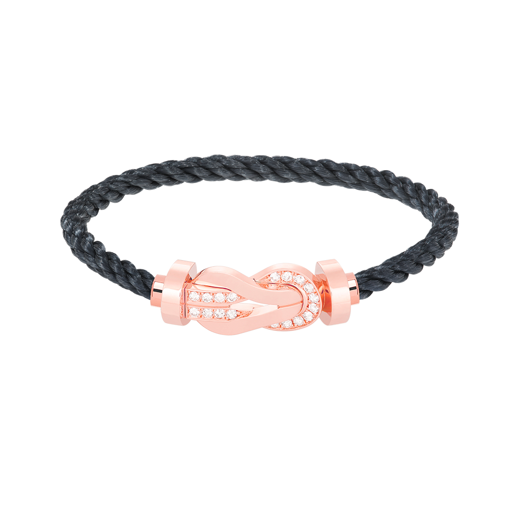 [Vintora]CHANCE LARGE 8 FIGURE BUCKLE HALF DIAMOND BRACELET ROSE GOLD