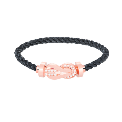 [Vintora]CHANCE LARGE 8 FIGURE BUCKLE HALF DIAMOND BRACELET ROSE GOLD