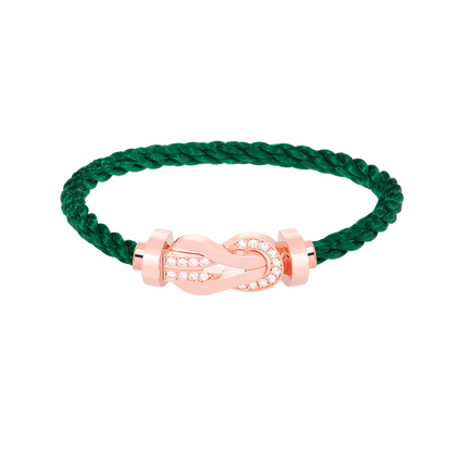 [Vintora]CHANCE LARGE 8 FIGURE BUCKLE HALF DIAMOND BRACELET ROSE GOLD