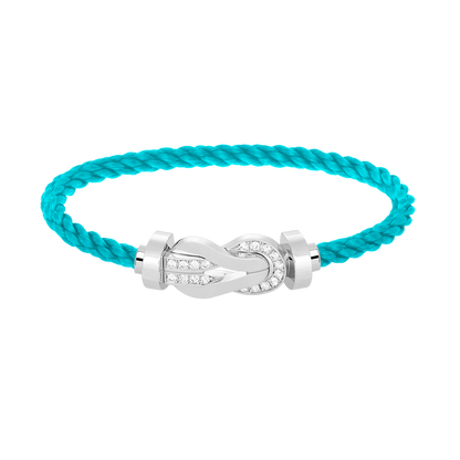 [Vintora]CHANCE LARGE 8 FIGURE BUCKLE HALF DIAMOND BRACELET SILVER