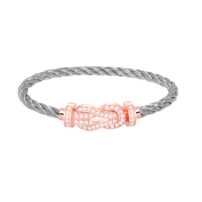 [Vintora]CHANCE LARGE 8 FIGURE BUCKLE FULL DIAMOND BRACELET ROSE GOLD