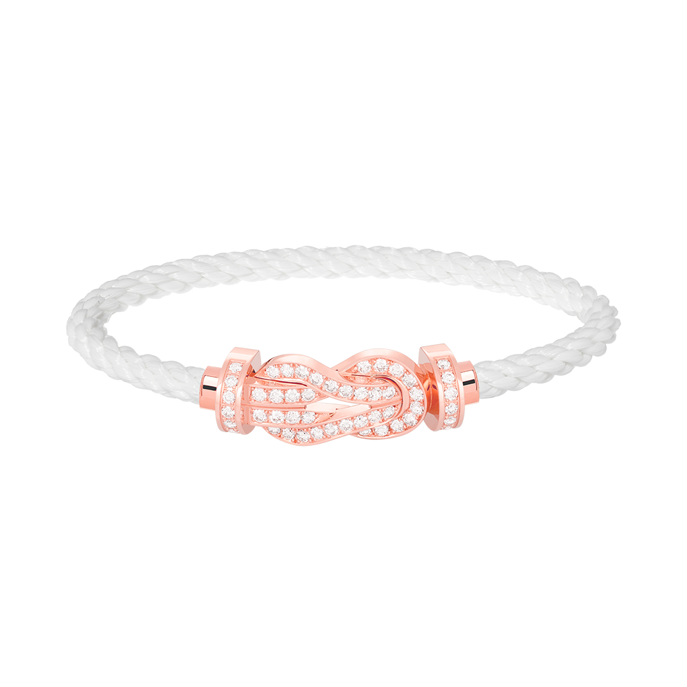 [Vintora]CHANCE LARGE 8 FIGURE BUCKLE FULL DIAMOND BRACELET ROSE GOLD