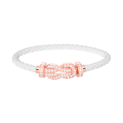 [Vintora]CHANCE LARGE 8 FIGURE BUCKLE FULL DIAMOND BRACELET ROSE GOLD