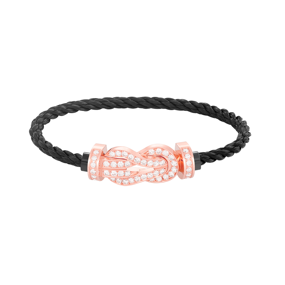 [Vintora]CHANCE LARGE 8 FIGURE BUCKLE FULL DIAMOND BRACELET ROSE GOLD