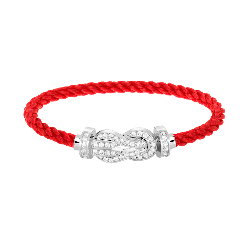 [Vintora]CHANCE LARGE 8 FIGURE BUCKLE FULL DIAMOND BRACELET SILVER