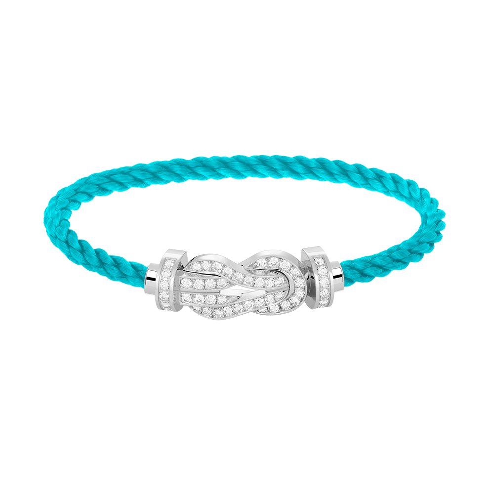 [Vintora]CHANCE LARGE 8 FIGURE BUCKLE FULL DIAMOND BRACELET SILVER
