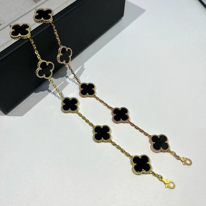 [?Vintora] CLOVER 5 MOTIF ONYXS BRACELET COLLECTION