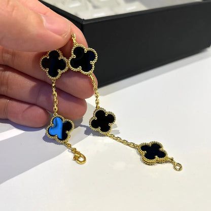 [?Vintora] CLOVER 5 MOTIF ONYXS BRACELET COLLECTION