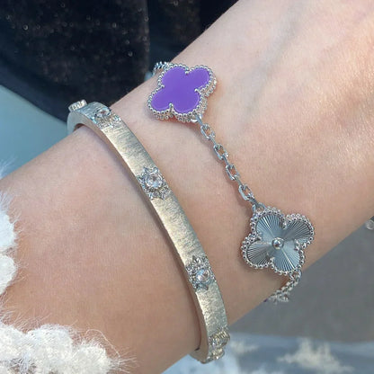[?Vintora] CLOVER 5 MOTIF VIOLET BRACELET COLLECTION