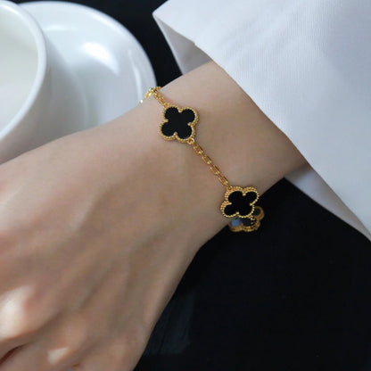 [?Vintora] CLOVER 5 MOTIF ONYXS BRACELET COLLECTION