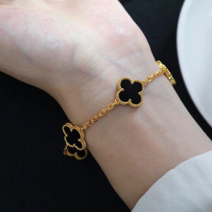 [?Vintora] CLOVER 5 MOTIF ONYXS BRACELET COLLECTION