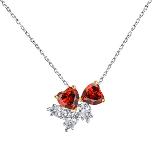 [Vintora Jewelry]Dainty Red Heart Necklace