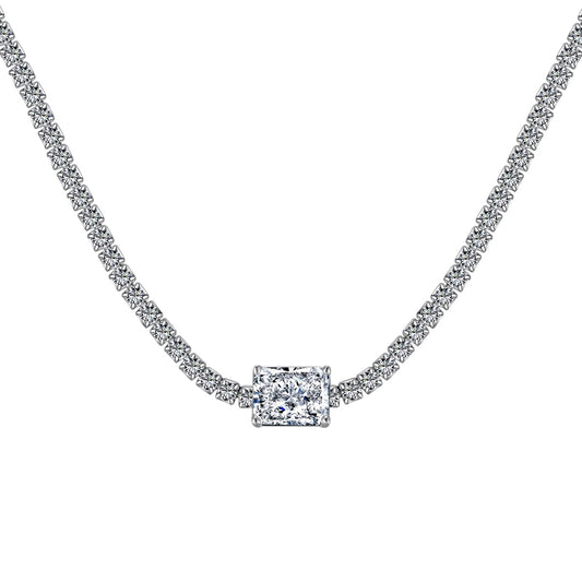 [Vintora Jewelry]2.0 carat Ornate Emerald Cut Necklace