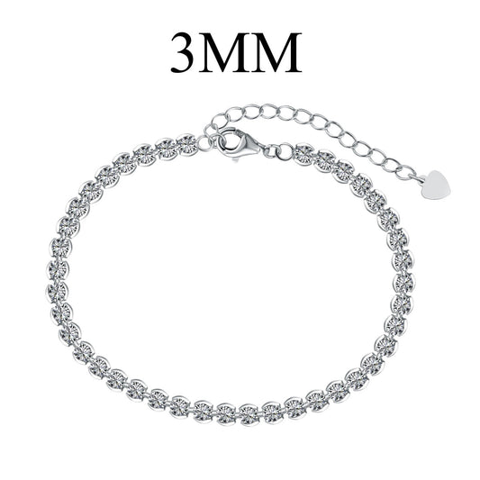 [Vintora Jewelry]Ornate  Sparkling Round Cut Daily Bracelet
