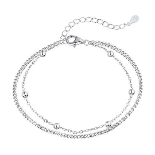 [Vintora Jewelry]Delicate Bead Double Layer Bracelet