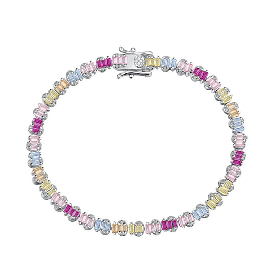 [Vintora Jewelry]Delicate Colorful Emerald Cut Party Bracelet
