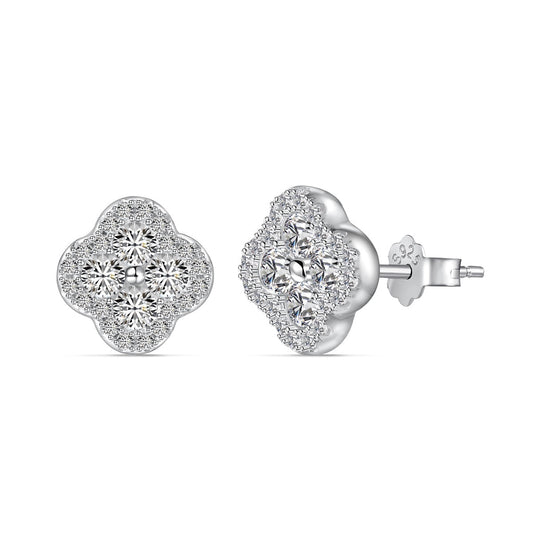 [Vintora Jewelry]Four-Leaf Clover Flower Shaped Earrings