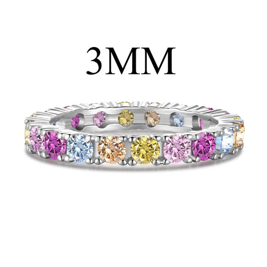 [Vintora Jewelry]Dazzling Lustrous Round Cut Tennis Ring