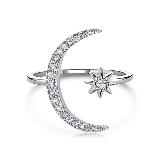 [Vintora Jewelry]Eternity Moon & Star Ring