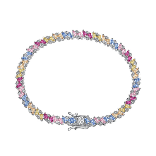 [Vintora Jewelry]Ornate Sparkling Multi Cut Party Bracelet