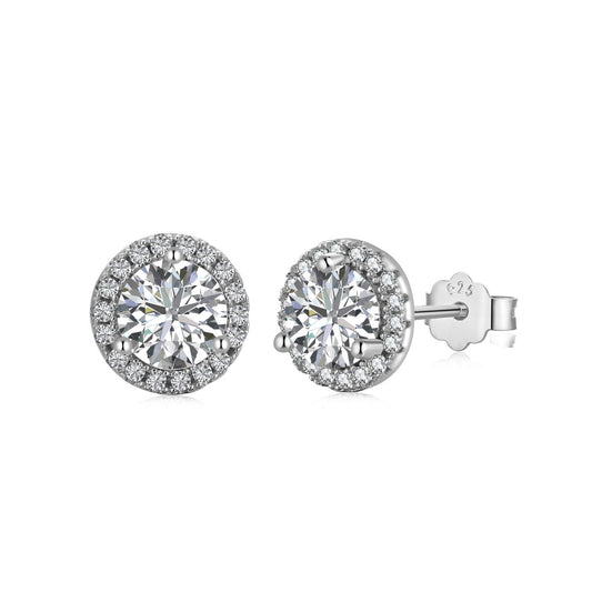 [Vintora Jewelry]Classic Princess Round Shape Earrings