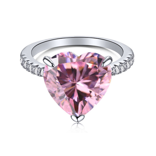 [Vintora Jewelry]6.0 Carat Luxurious Sparkling Romantic Heart Cut Lover Ring