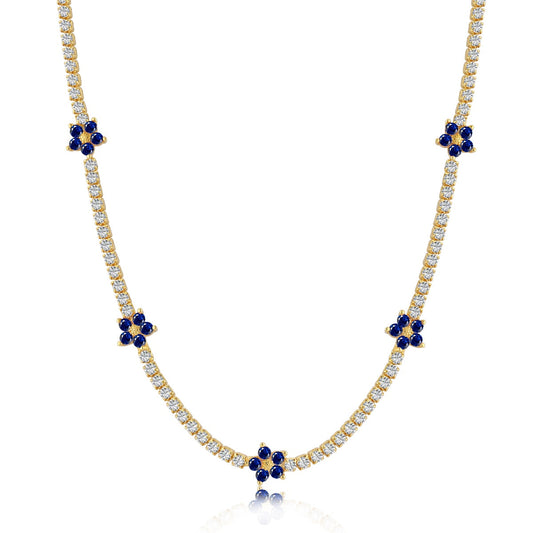 [Vintora Jewelry]Luxurious Colorful Flower Tennis Necklace