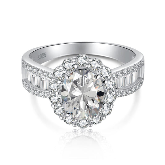 [Vintora Jewelry]1.5 Carat Dazzling Charming Oval Cut Banquet Ring