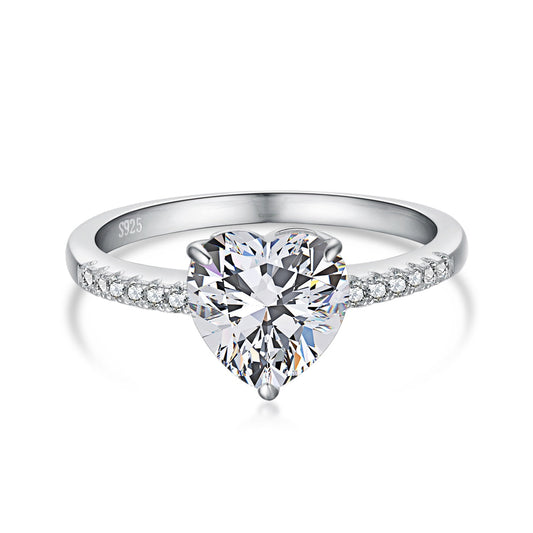 [Vintora Jewelry]2.0 Carat Dazzling Lustrous Heart Cut Lover Ring