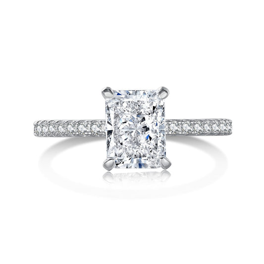 [Vintora Jewelry]2.0 Carat Dazzling Sparkling Radiant Cut Party Ring