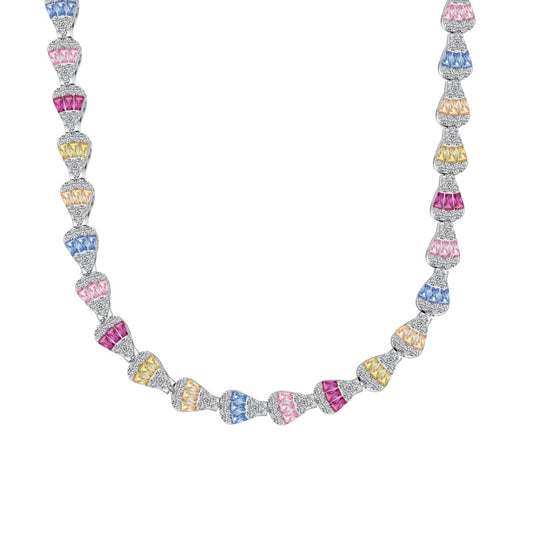 [Vintora Jewelry]Radiant Colorful Rainbow Necklace