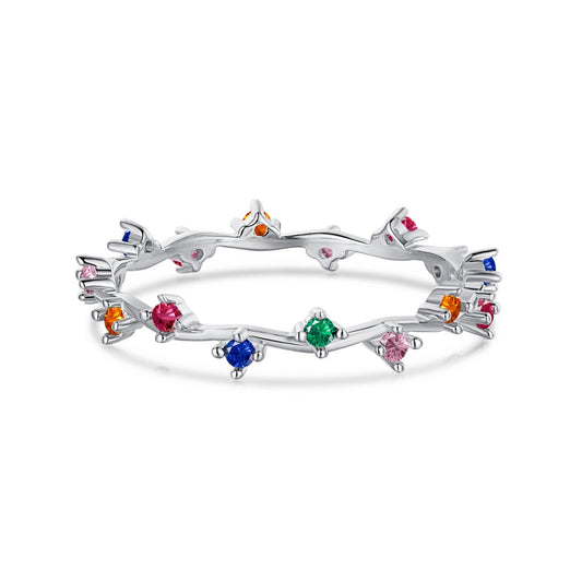 [Vintora Jewelry]Radiant Colorful Round Cut Daily Ring