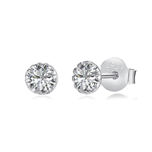 [Vintora Jewelry]Sparkling Colorful Round Shape Earrings