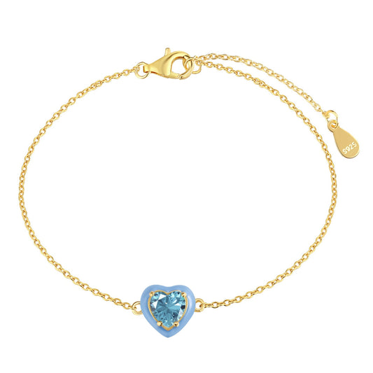 [Vintora Jewelry]Sparkling Romantic Heart Shape Lover Bracelet