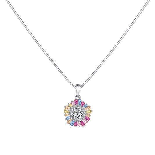 [Vintora Jewelry]Charming Flower Colorful Necklace