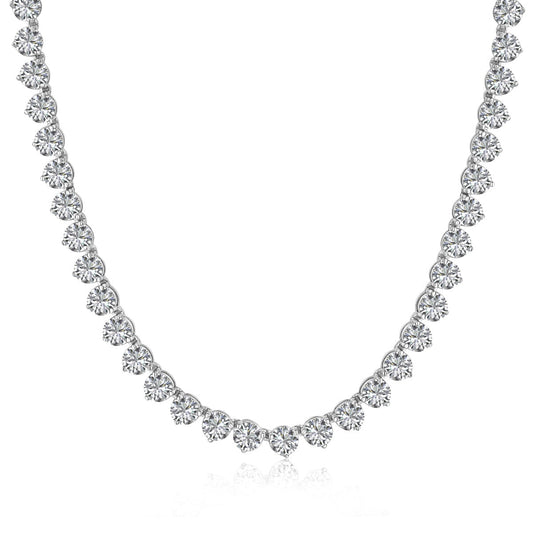 [Vintora Jewelry]Ornate Heart Cut Tennis Necklace