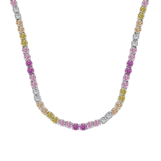 [Vintora Jewelry]Delicate Colorful Tennis Necklace
